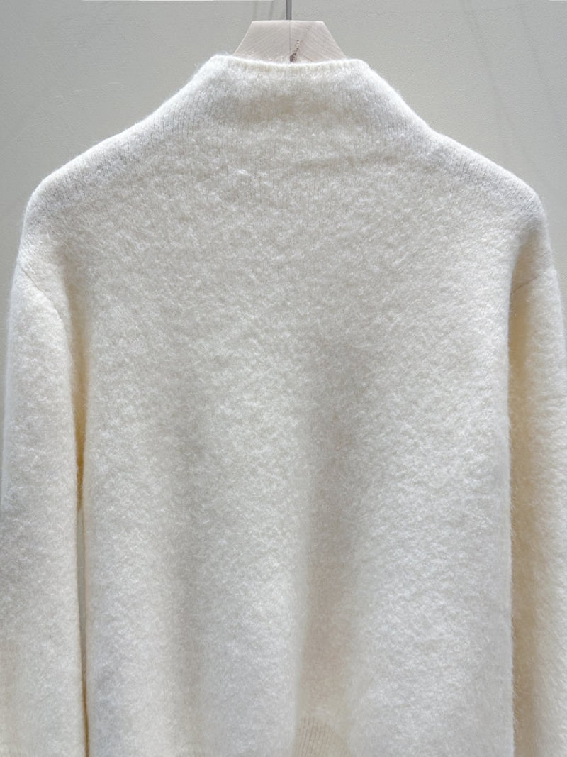 J dew - Korean Women Fashion - #momslook - Angora High Neck Cardigan - 6