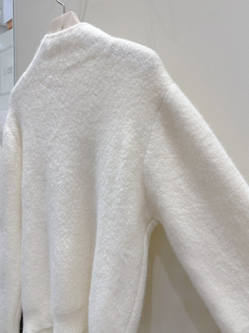 J dew - Korean Women Fashion - #momslook - Angora High Neck Cardigan - 8