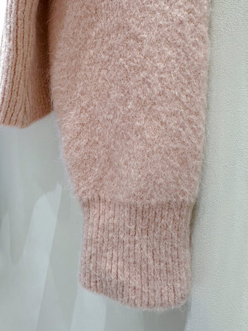 J dew - Korean Women Fashion - #momslook - Angora Boat Neck Strap Knit - 11