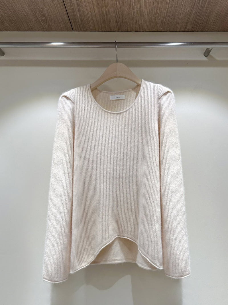J dew - Korean Women Fashion - #momslook - Raccoon Wool Fold Knit - 2