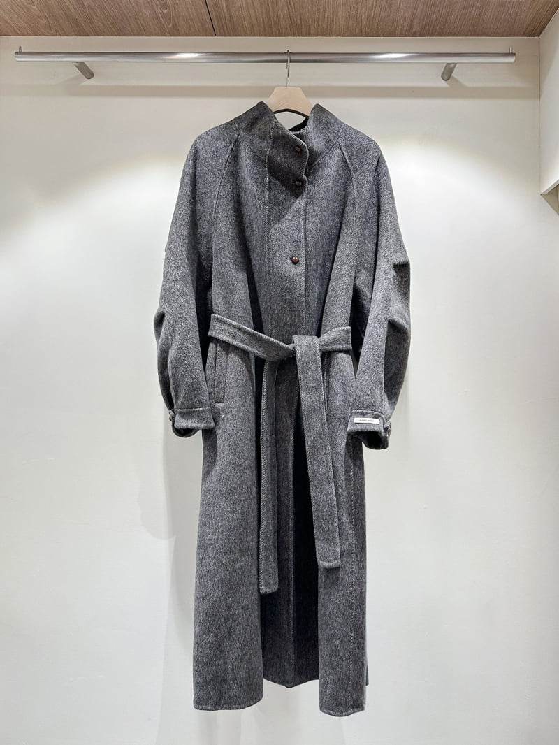 J dew - Korean Women Fashion - #momslook - Sleeve Pleat Handmade Long Coat - 3