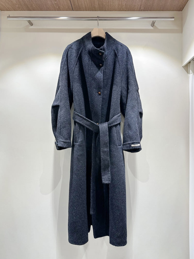 J dew - Korean Women Fashion - #momslook - Sleeve Pleat Handmade Long Coat - 4