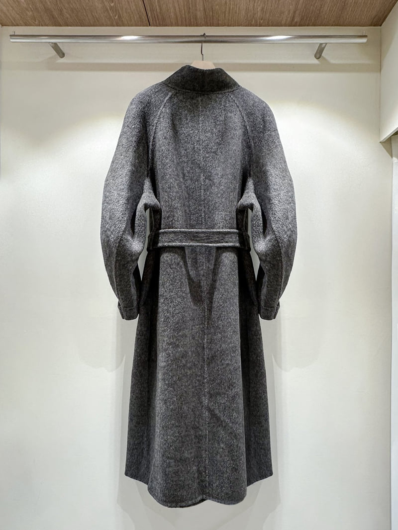 J dew - Korean Women Fashion - #momslook - Sleeve Pleat Handmade Long Coat - 5