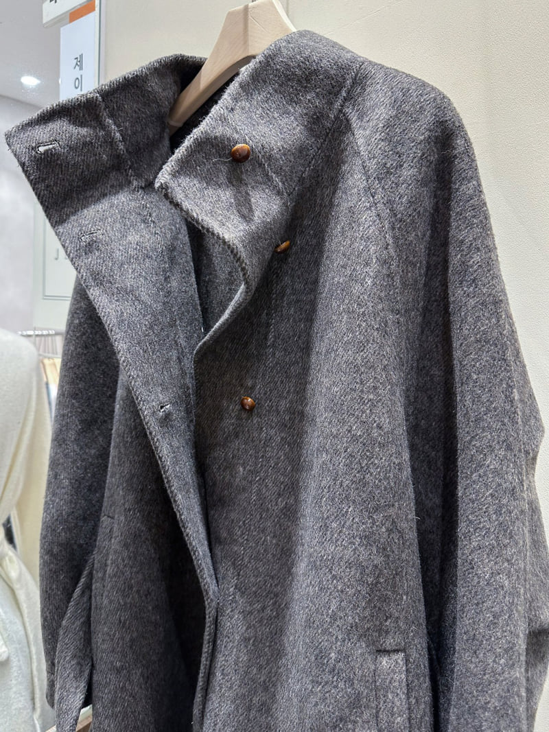 J dew - Korean Women Fashion - #pursuepretty - Sleeve Pleat Handmade Long Coat - 9