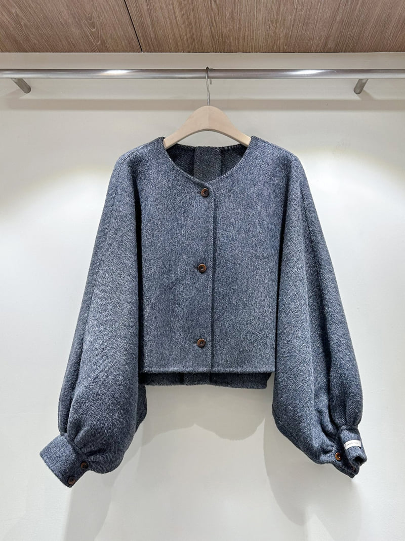 J dew - Korean Women Fashion - #pursuepretty - Puff Sleeve Handmade Jacket - 3
