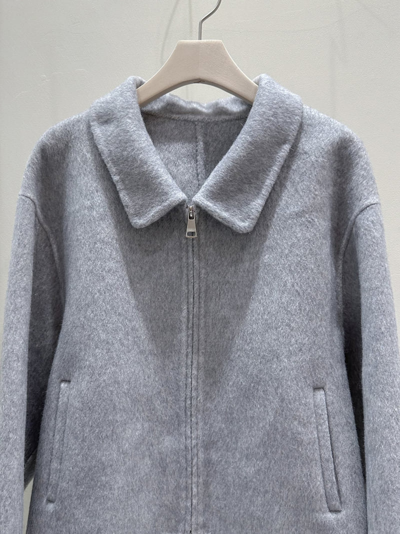 J dew - Korean Women Fashion - #restrostyle - Zip-Up Handmade Jacket - 5