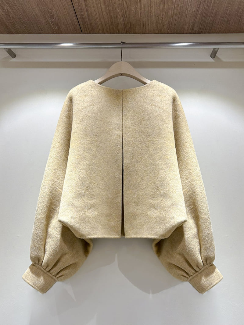 J dew - Korean Women Fashion - #pursuepretty - Puff Sleeve Handmade Jacket - 4