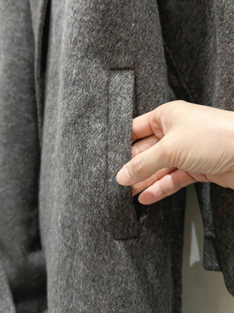 J dew - Korean Women Fashion - #romanticstyle - Sleeve Pleat Handmade Long Coat - 11