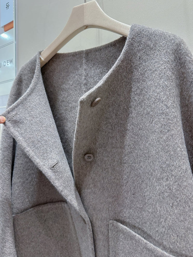 J dew - Korean Women Fashion - #shopsmall - Round Neck Avant Handmade Coat - 10