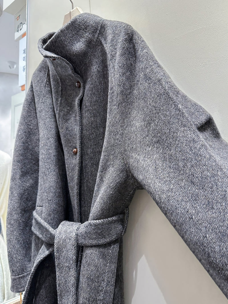 J dew - Korean Women Fashion - #vintageinspired - Sleeve Pleat Handmade Long Coat - 7