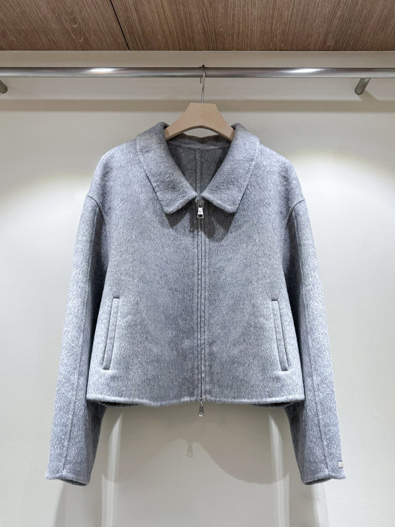 J dew - Korean Women Fashion - #vintageinspired - Zip-Up Handmade Jacket - 2
