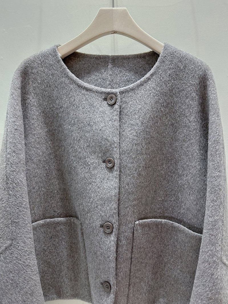 J dew - Korean Women Fashion - #vintagekidsstyle - Round Neck Avant Handmade Coat - 6