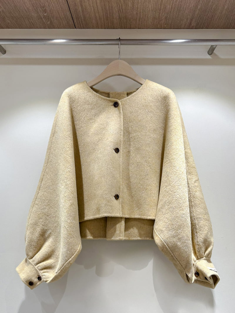 J dew - Korean Women Fashion - #vintagekidsstyle - Puff Sleeve Handmade Jacket - 2