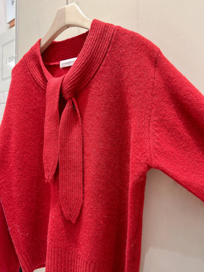 J dew - Korean Women Fashion - #womensfashion - Petite Tie Knit - 8