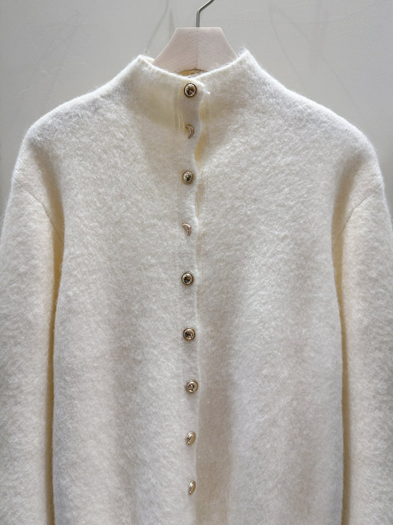 J dew - Korean Women Fashion - #womensfashion - Angora High Neck Cardigan - 5