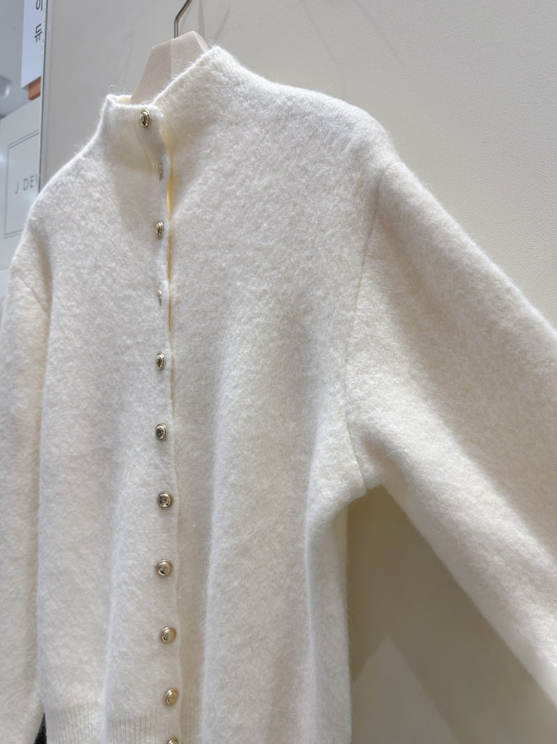 J dew - Korean Women Fashion - #womensfashion - Angora High Neck Cardigan - 7