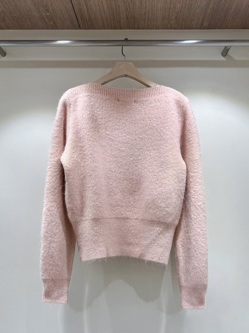 J dew - Korean Women Fashion - #womensfashion - Angora Boat Neck Strap Knit - 6