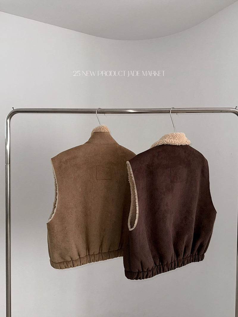 Jade Market - Korean Women Fashion - #momslook - Belted Shearling Vest - 8