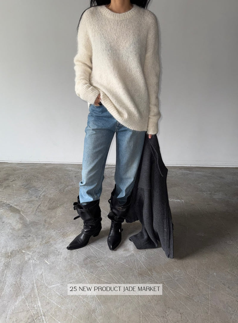 Jade Market - Korean Women Fashion - #momslook - Warm Plain Knit