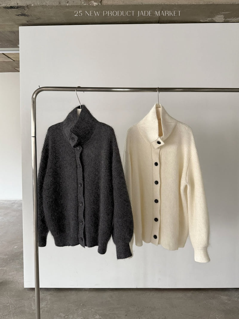Jade Market - Korean Women Fashion - #momslook - Long Turtleneck Cardigan - 11