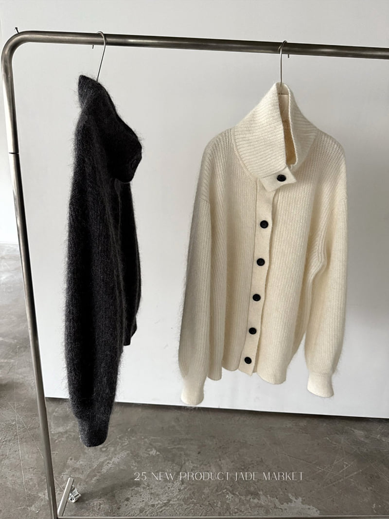 Jade Market - Korean Women Fashion - #momslook - Long Turtleneck Cardigan - 9