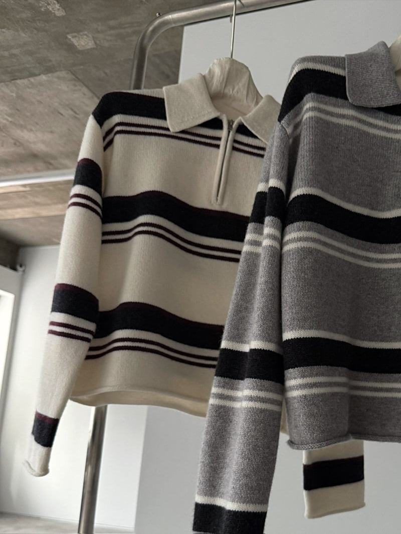 Jade Market - Korean Women Fashion - #restrostyle - Joy Zip-up Knit - 2