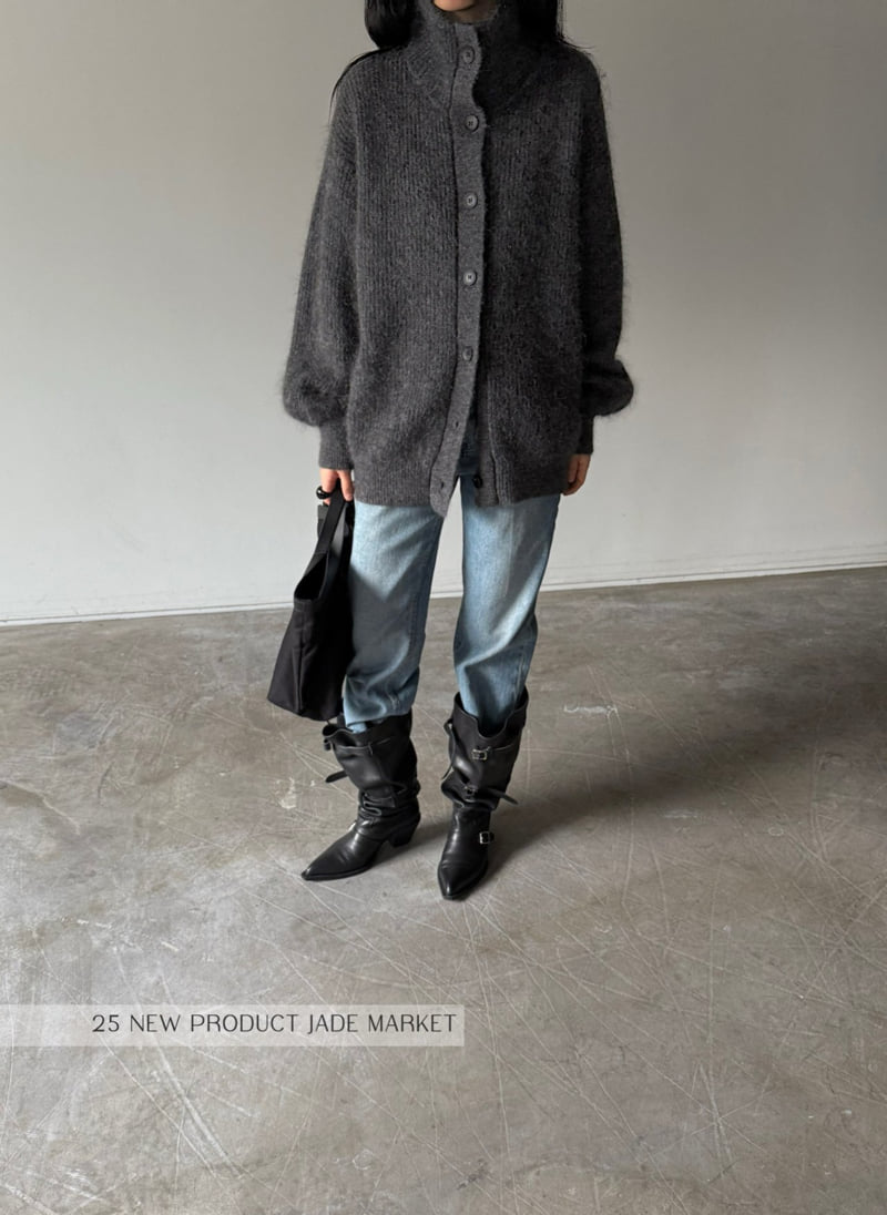 Jade Market - Korean Women Fashion - #romanticstyle - Long Turtleneck Cardigan