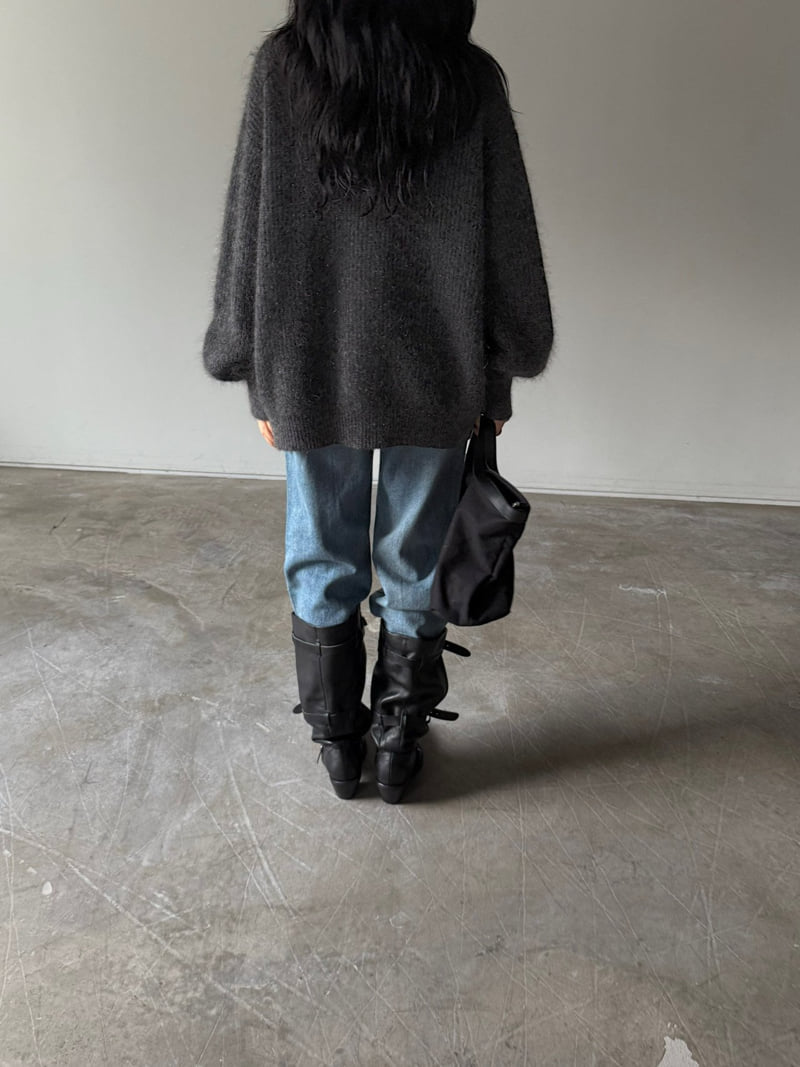 Jade Market - Korean Women Fashion - #thatsdarling - Long Turtleneck Cardigan - 3