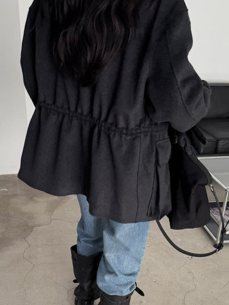 Jade Market - Korean Women Fashion - #womensfashion - Cutting Wool Field Jacket - 10
