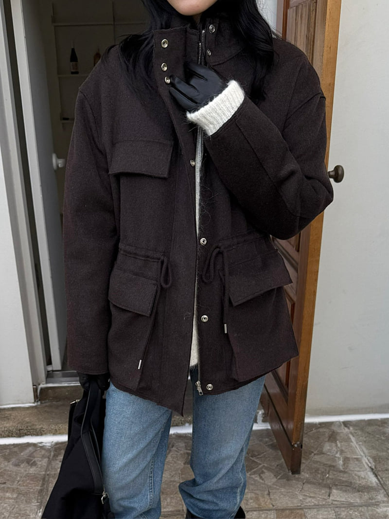Jade Market - Korean Women Fashion - #womensfashion - Cutting Wool Field Jacket - 2
