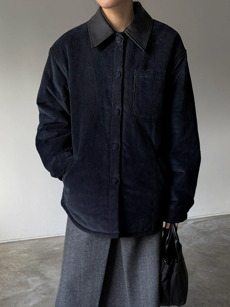 Jade Market - Korean Women Fashion - #womensfashion - Mu Shirt Padding Jacket - 6