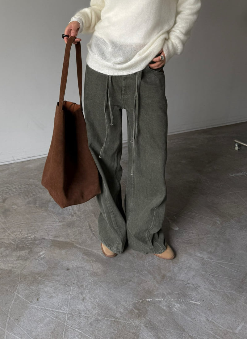 Jade Market - Korean Women Fashion - #womensfashion - Peach Brushed Hearts Panel Pants - 7