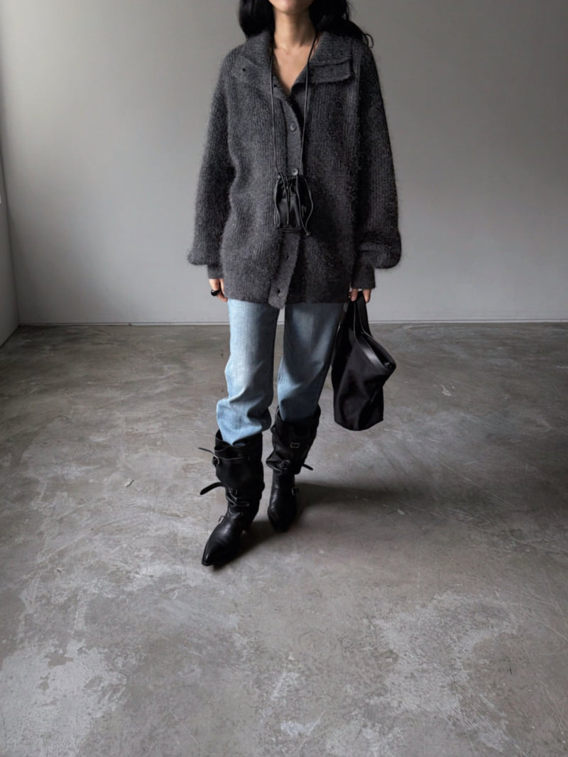 Jade Market - Korean Women Fashion - #womensfashion - Long Turtleneck Cardigan - 6