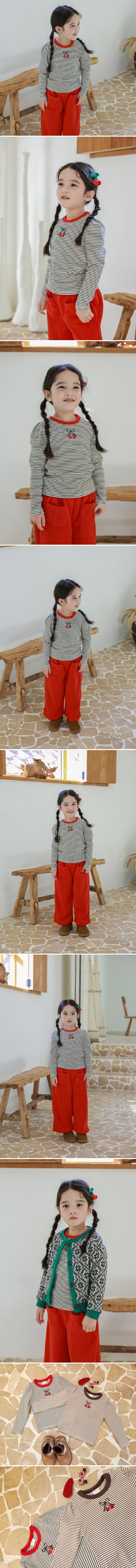 Jazz - Korean Children Fashion - #discoveringself - Cherry Ribbon Blouse - 2