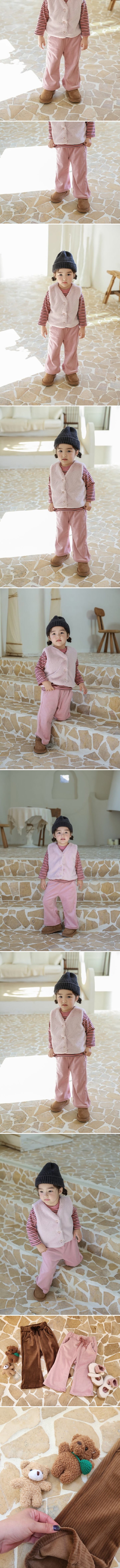 Jazz - Korean Children Fashion - #kidzfashiontrend - Mink Ribbon Flare Pants - 2