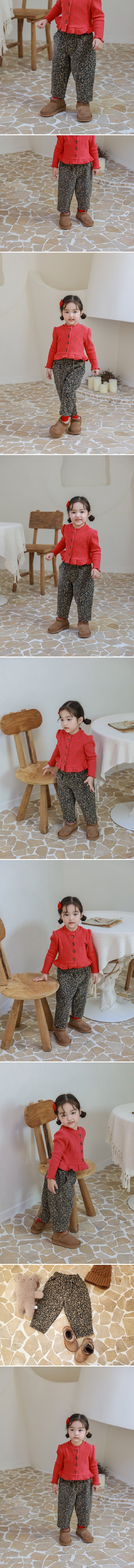 Jazz - Korean Children Fashion - #littlefashionista - Brushed Leopard Corduroy Pants - 2