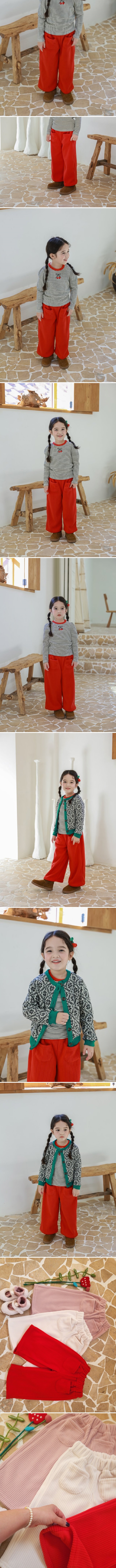Jazz - Korean Children Fashion - #magicofchildhood - Brushed Fleece Ribbed Pants - 2