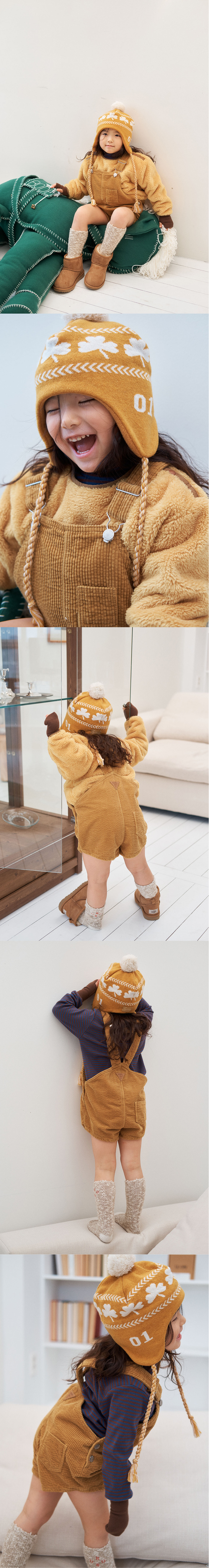 Jejeunosity - Korean Children Fashion - #Kfashion4kids - Corduroy Berry Short Overalls - 4