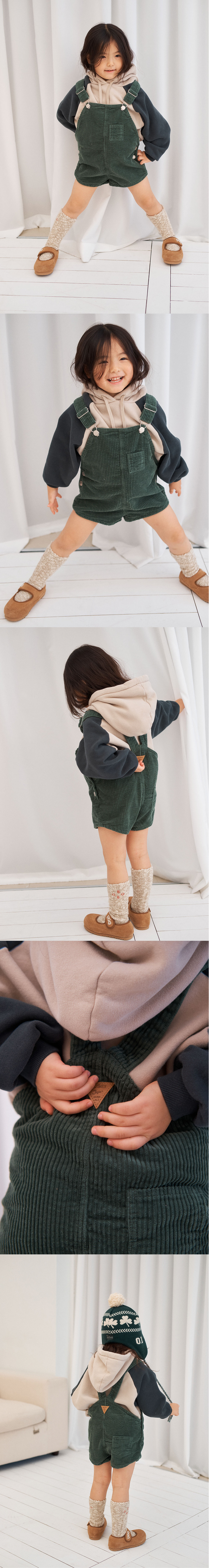 Jejeunosity - Korean Children Fashion - #magicofchildhood - Corduroy Berry Short Overalls - 5