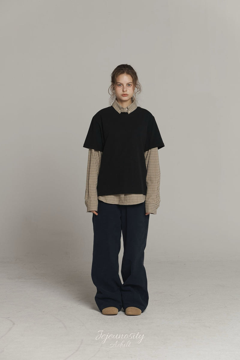 Jejeunosity - Korean Women Fashion - #momslook - Adult Check In Shirt - 10