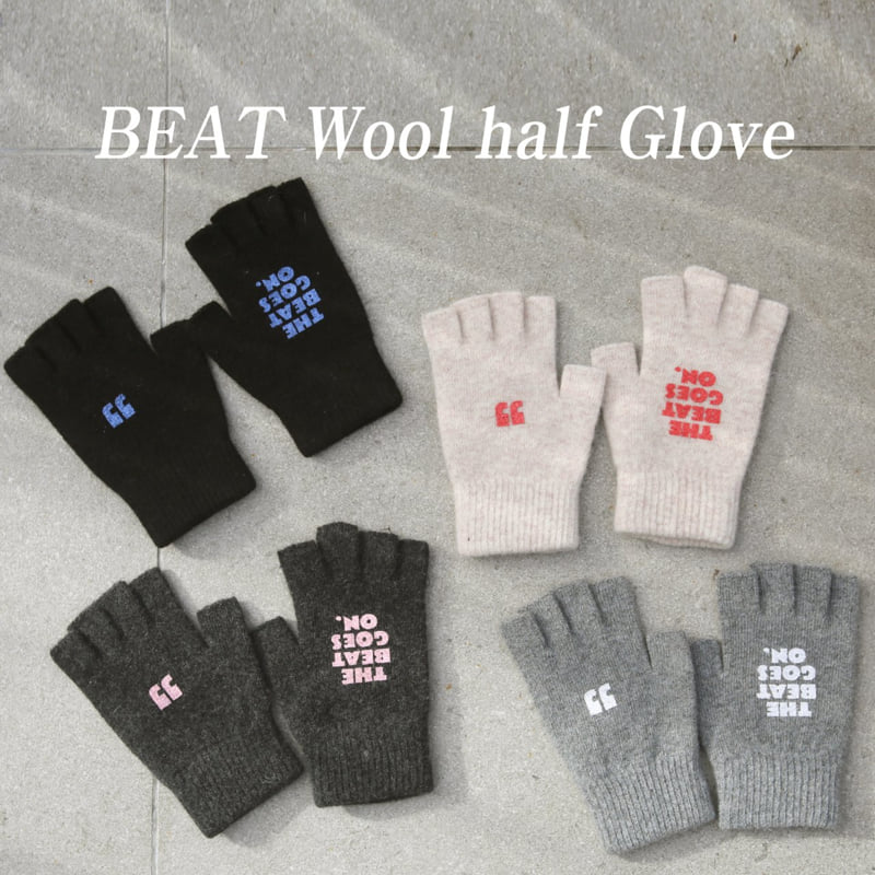 Jenny Basic - Korean Children Fashion - #stylishchildhood - Beat Wool Half Gloves