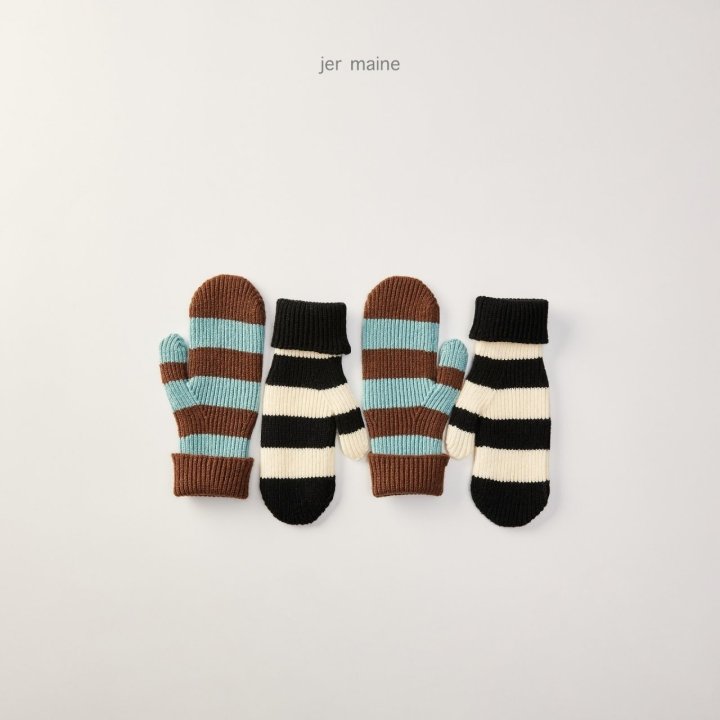 Jermaine - Korean Children Fashion - #kidsshorts - Stripe Mittens