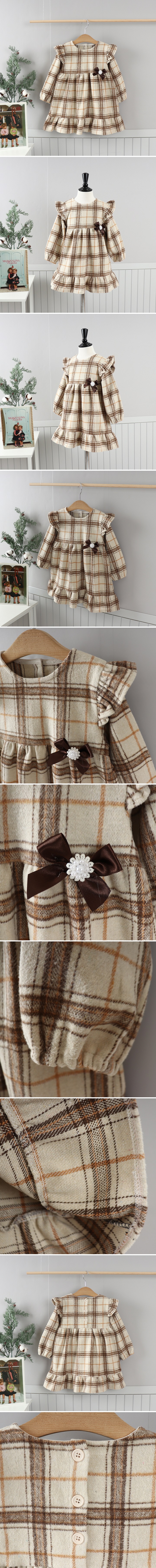 Jierang - Korean Children Fashion - #childrensboutique - Pretty Check One-piece
