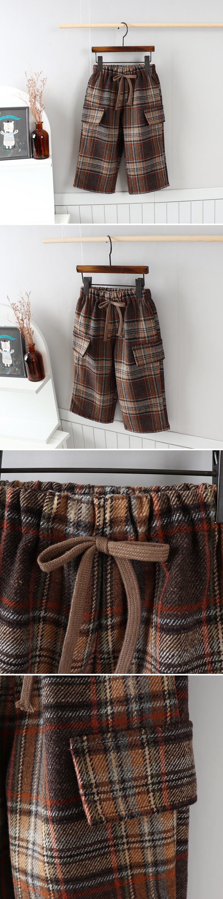 Jierang - Korean Children Fashion - #kidsstore - Winter Check Pants