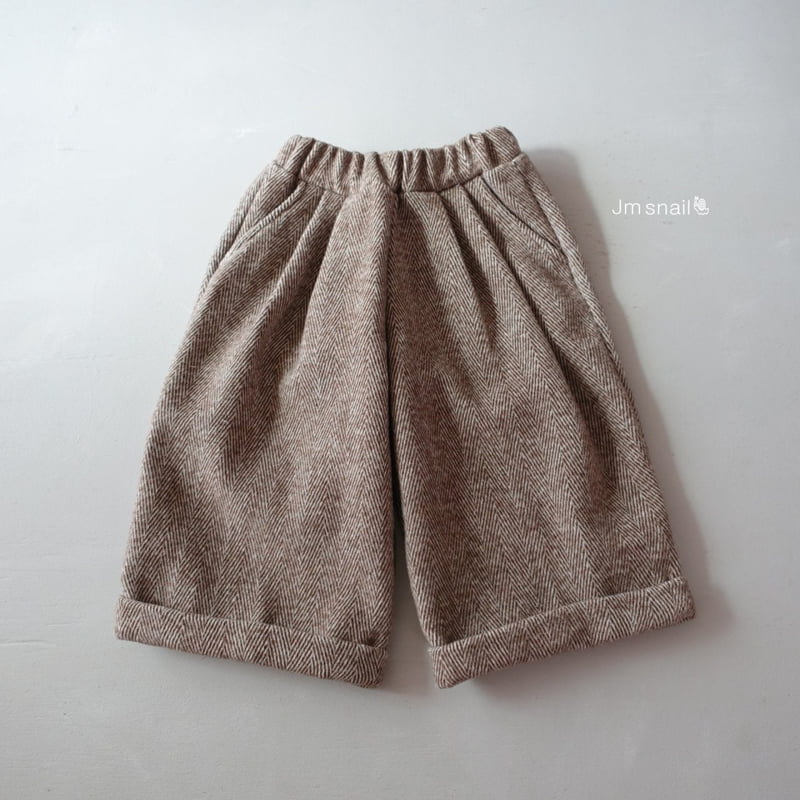 Jm Snail - Korean Children Fashion - #Kfashion4kids - Herringbone Cuffed Pants - 5