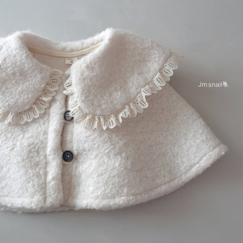 Jm Snail - Korean Children Fashion - #childofig - Mellow Puff Collar Cape - 7