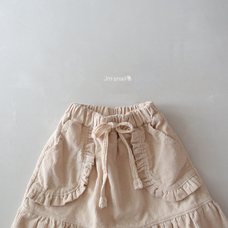 Jm Snail - Korean Children Fashion - #childofig - Frill Pocket Corduroy Skirt - 5