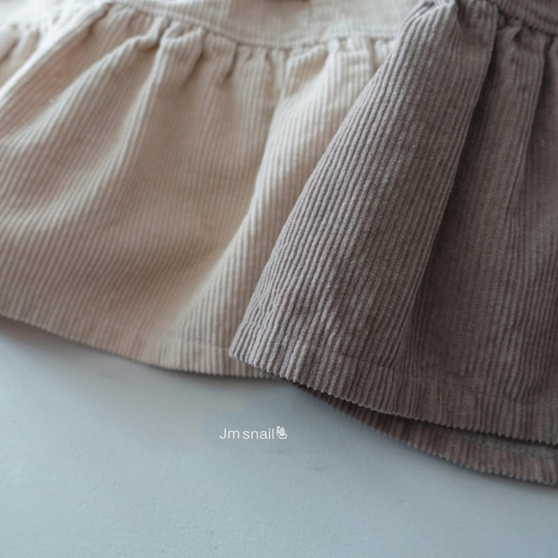 Jm Snail - Korean Children Fashion - #childofig - Frill Pocket Corduroy Skirt - 6