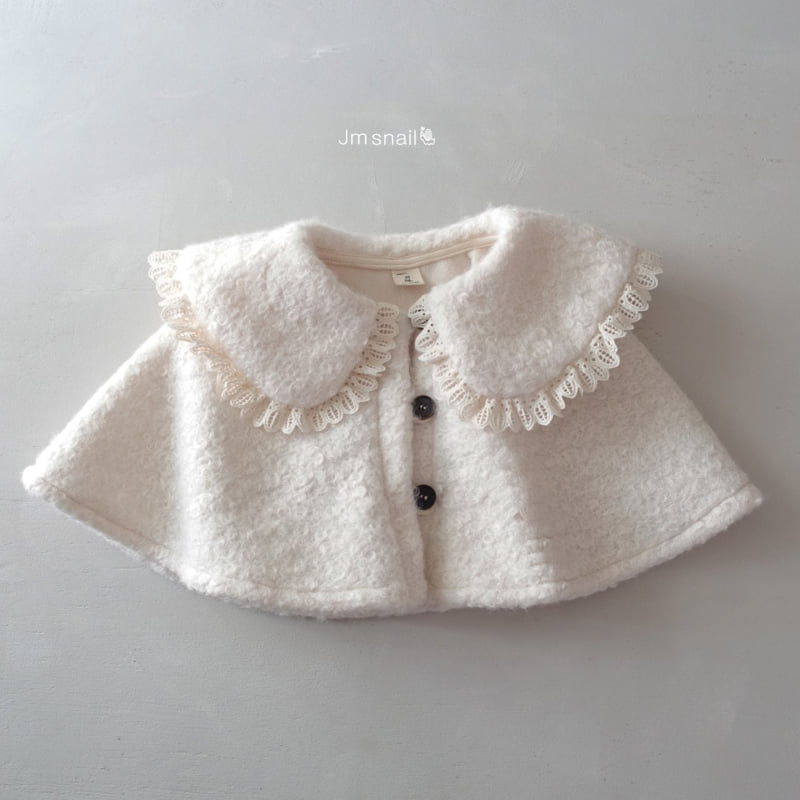 Jm Snail - Korean Children Fashion - #childrensboutique - Mellow Puff Collar Cape - 8