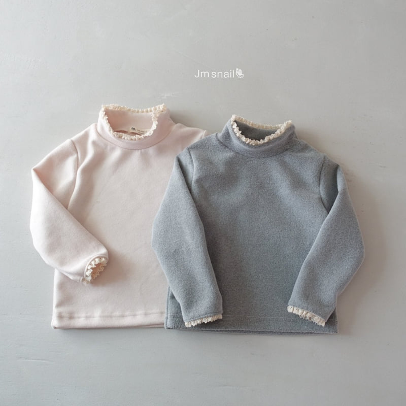 Jm Snail - Korean Children Fashion - #designkidswear - Double Brushed Lace Turtleneck Tee - 7